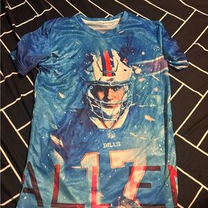 Blue Graphic T-Shirt with Football Design